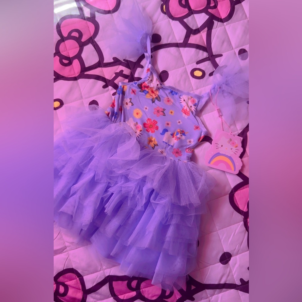 Hello Kitty x posh peanut tulle dress springtime blue